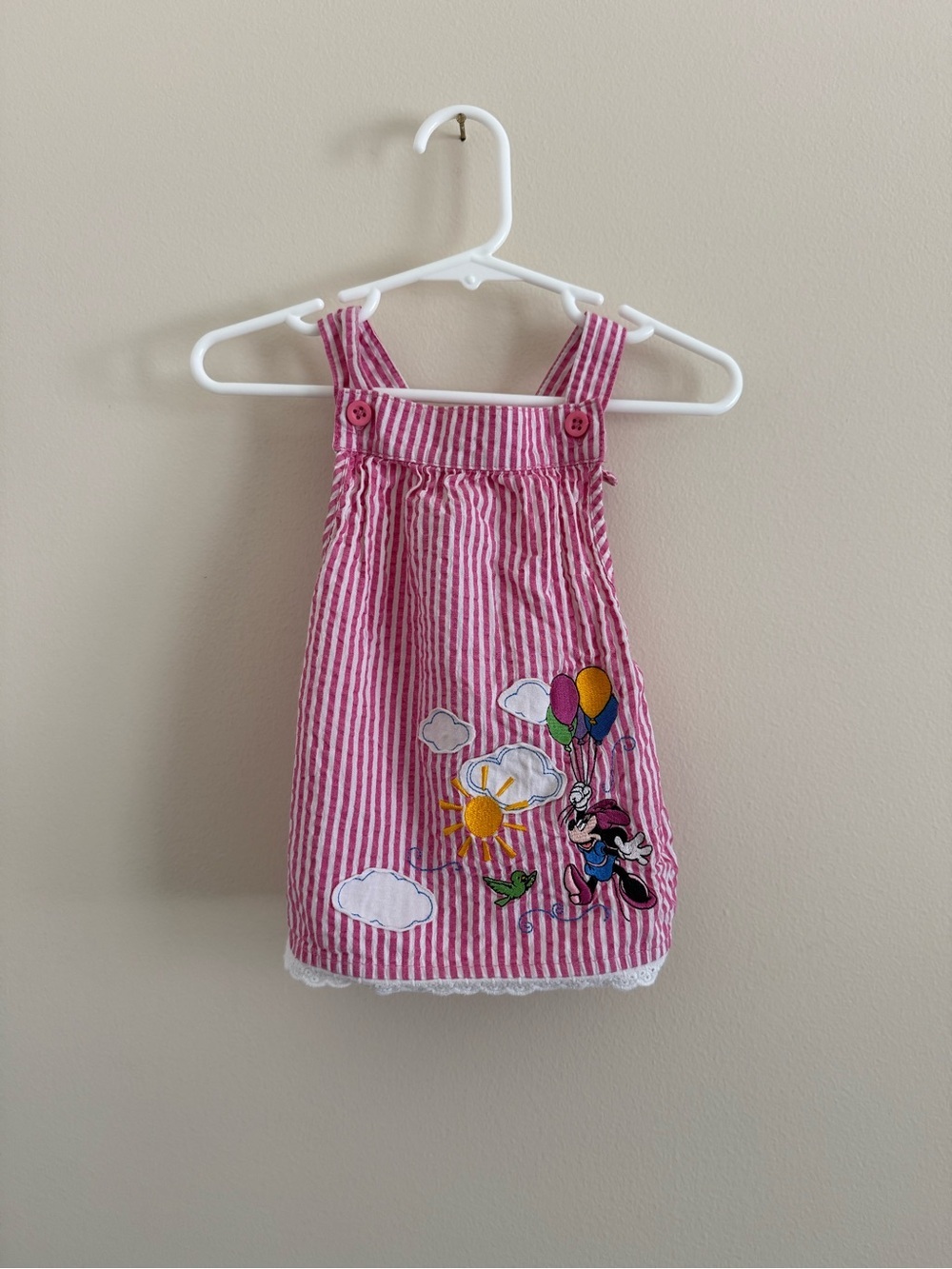 Disney Parks Pink & White Striped Tank Top // Girl’s 12 months